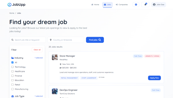 Job Page