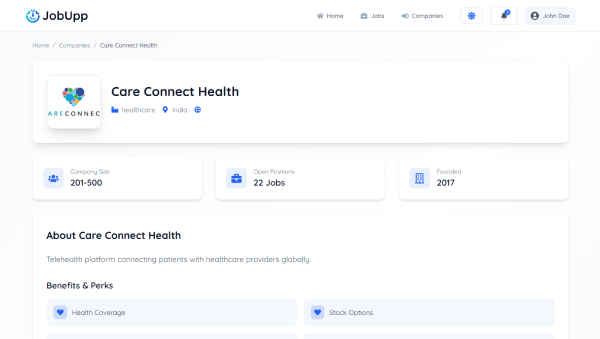 Company Details Page